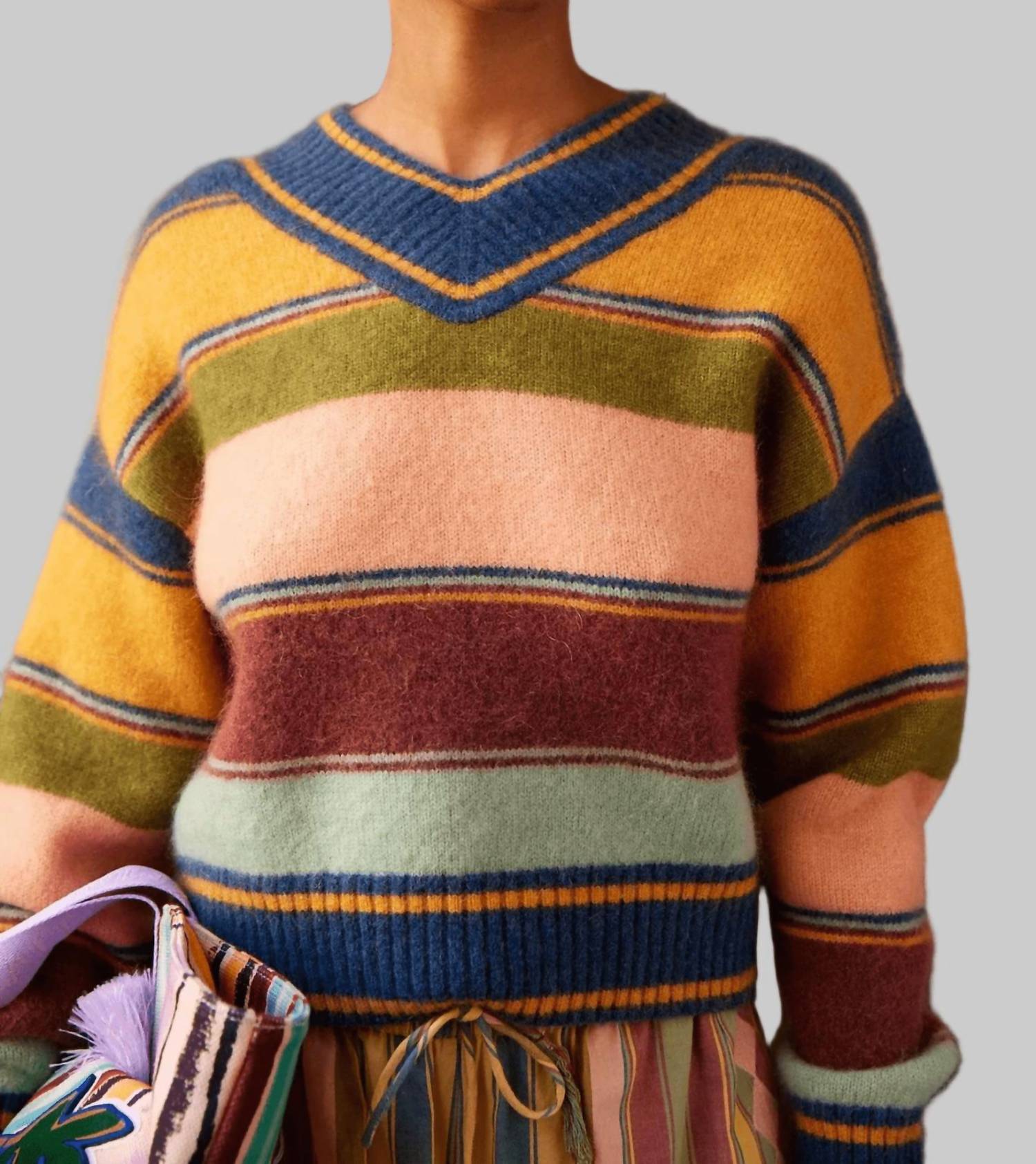 Alemais - Dusk V-neck Knit Sweater
