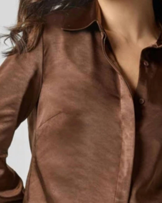 Lilla P - Satin Button Down Top