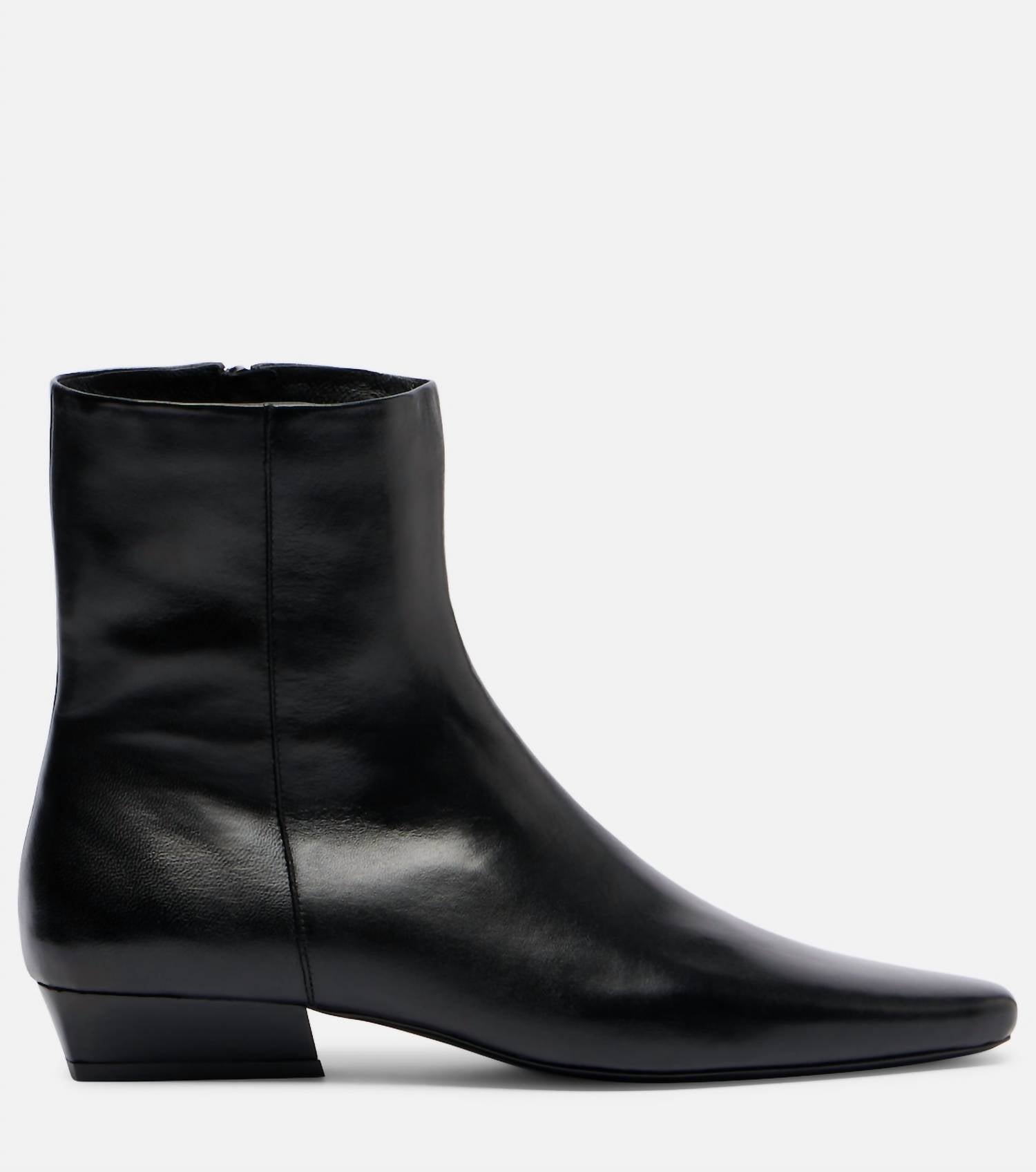 Staud - Women's Wally Leather Flat Ankle Boot