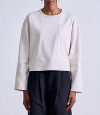 APIECE APART Boxy Tee in oat 3 - women's long sleeve top