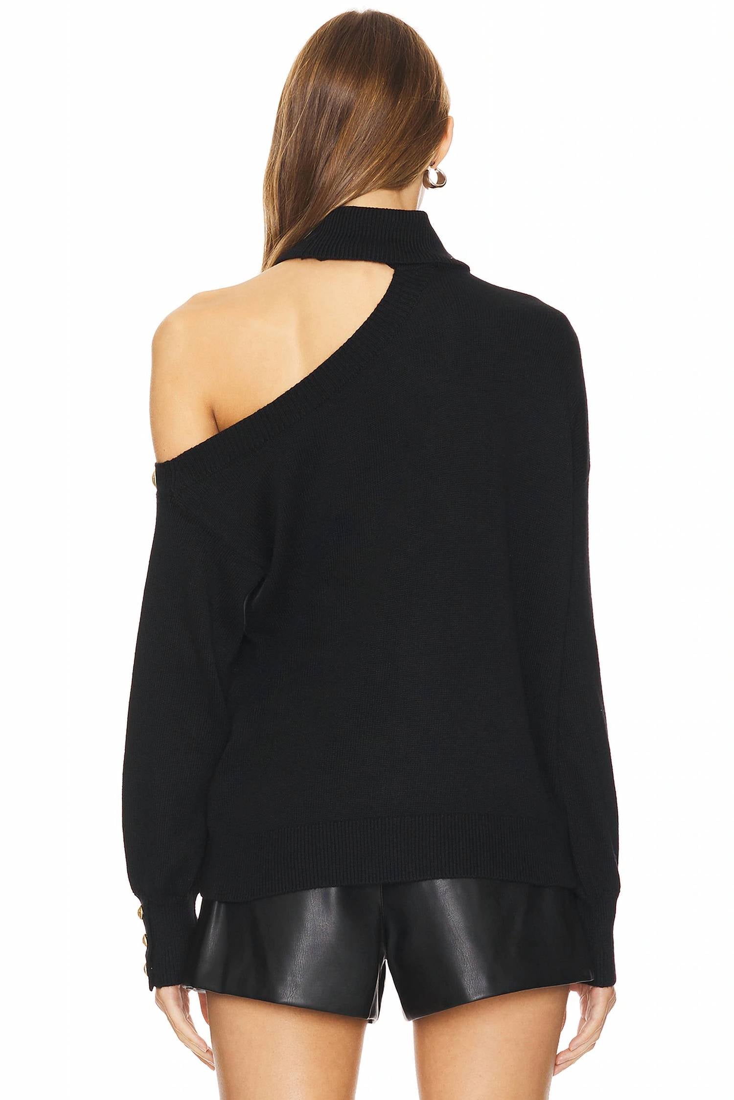 L'Agence - Brixie One Shoulder Turtleneck Top