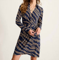TOMMY BAHAMA Carmela Zebra Bay Wrap Dress in croissant - women's dress