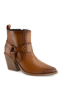 Forastero Women's Leather Ankle Boots in light brown - women's shoe