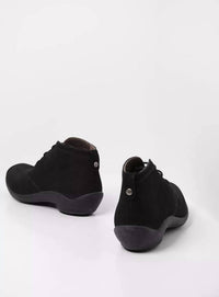 Wolky Women's Mary Ankle-high Lace-up Boot in black - women's shoe - alternate view