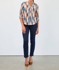 Fdj - Long-sleeve Notch Neck Top