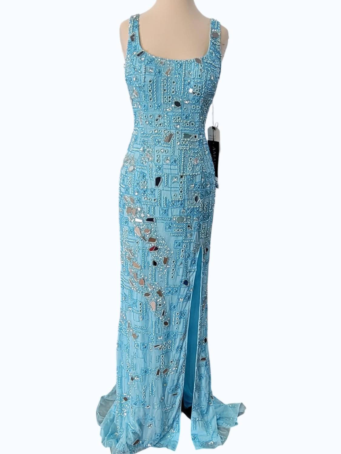 Amarra - Women's Long Fitted Evening Prom Beaded Dress