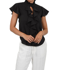 Love Token - Trixie Cascade Ruffled Sleeve Blouse