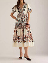 Farm Rio - Anika Short-sleeve Midi Dress