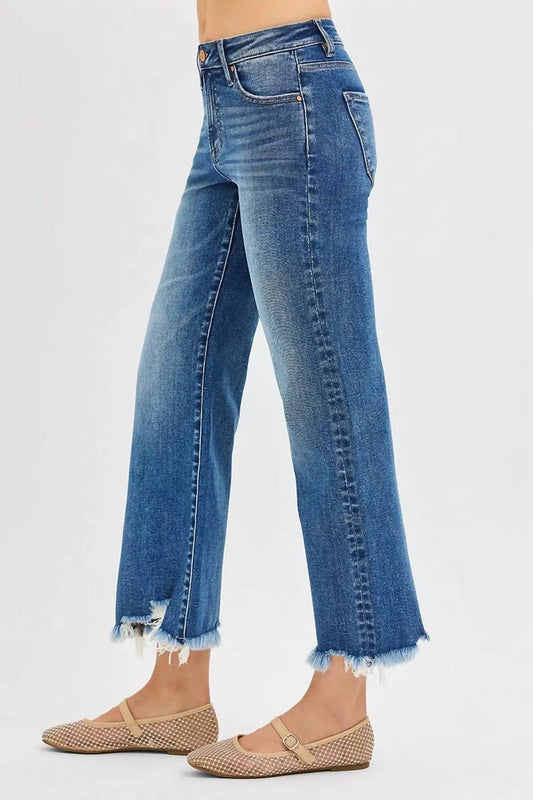 Risen - Tatum Mid Rise Crop Straight Jeans