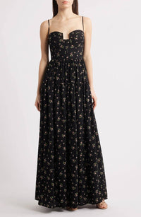 Lulus - Luisa Floral Bustier Cocktail Dress