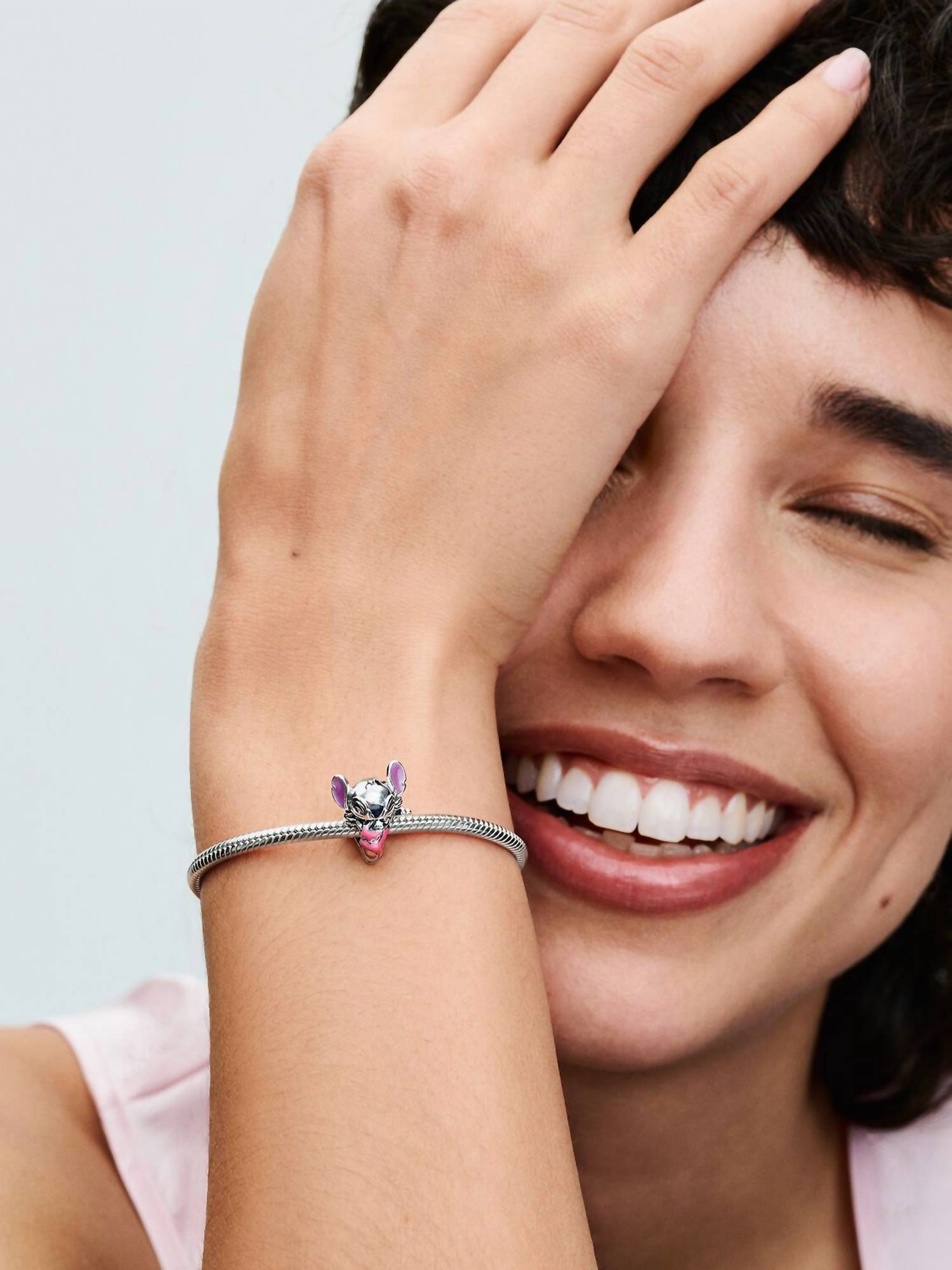 Pandora Women's Disney Stitch Birthday Cake Charm in silver - women's item - detail view