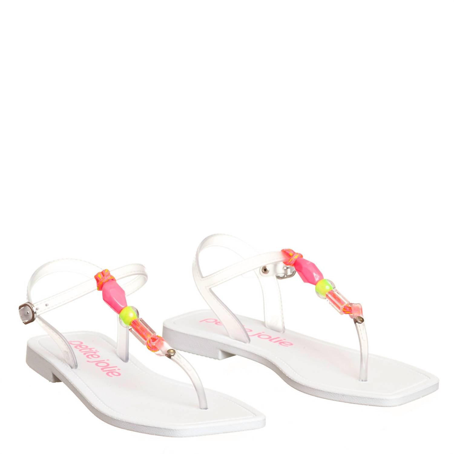 Petite Jolie - Women's Scarlett Beaded T Strap Sandal