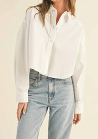 Miou Muse - Poplin Button Down Top