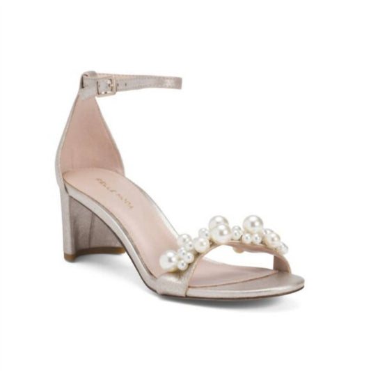 Pelle Moda - Women's Vacie Imitation Pearl Sandal