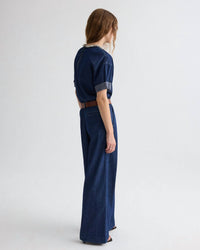 Twp - Ex T With Crystal Collar Denim Shirt