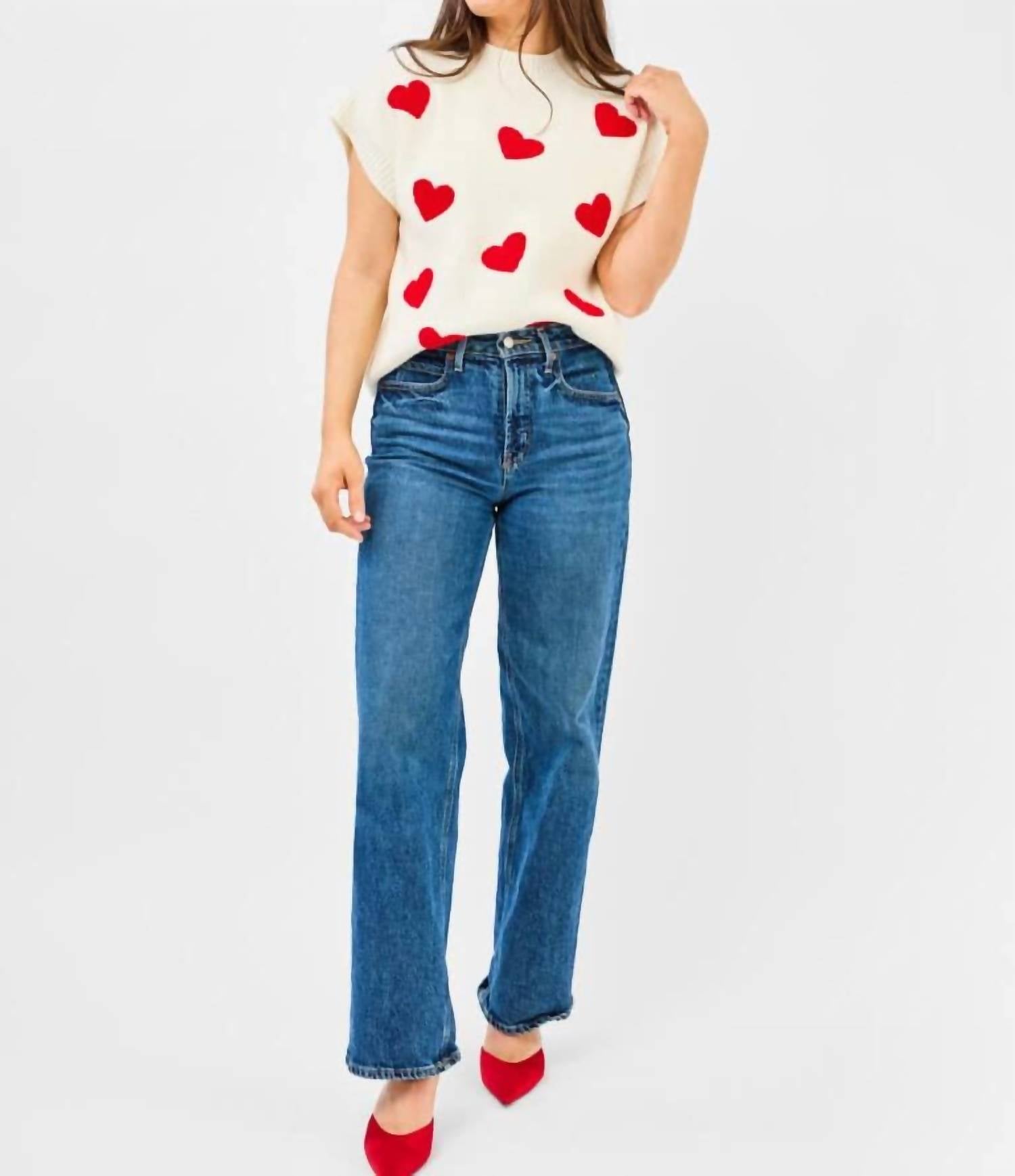 Mary Square - Josie Mini Hearts Sweater