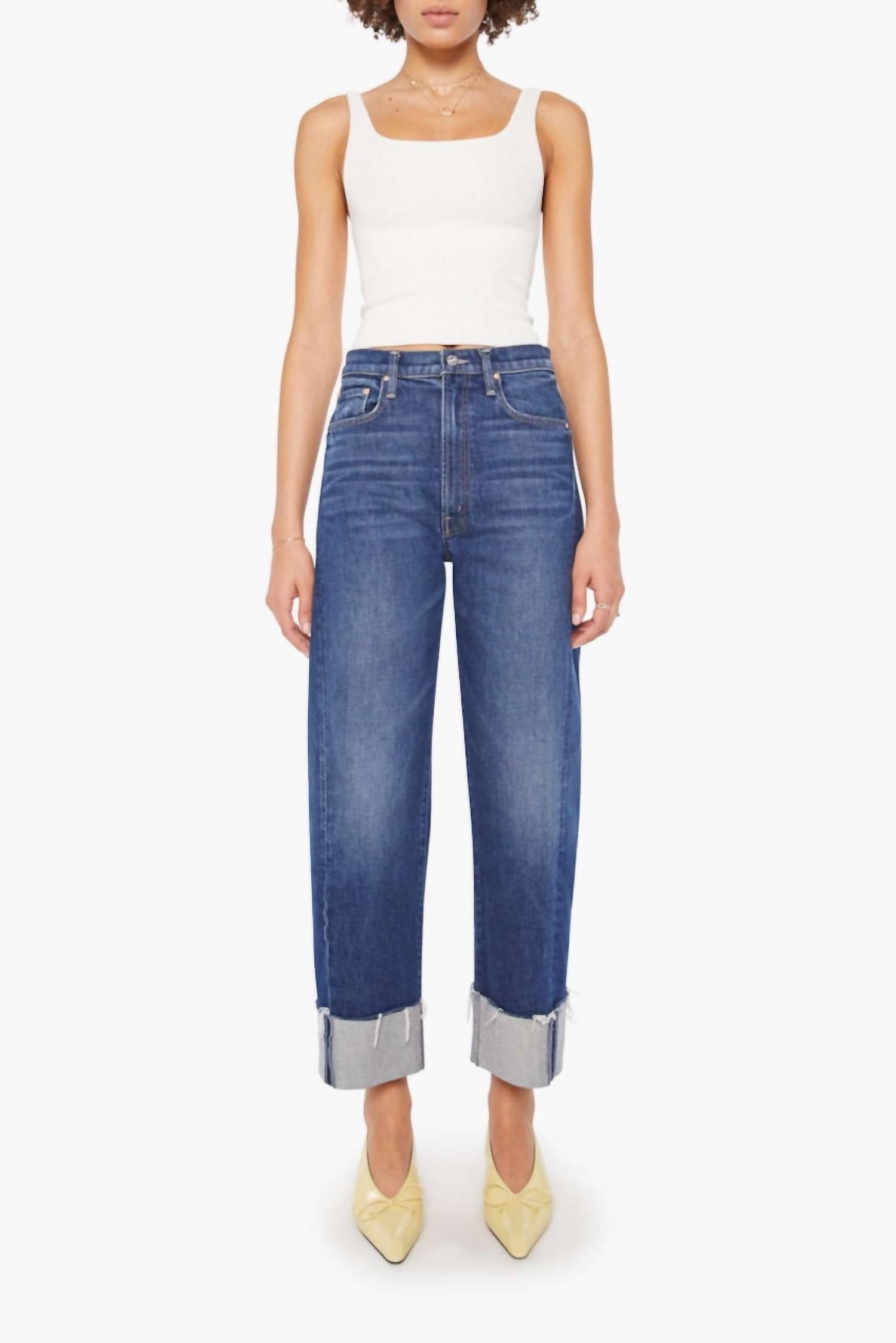 Mother - Half Pipe Ankle Cuff Fray Jeans