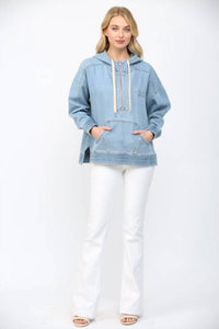 Fate - HALF ZIP HOODED PULLOVER TOP