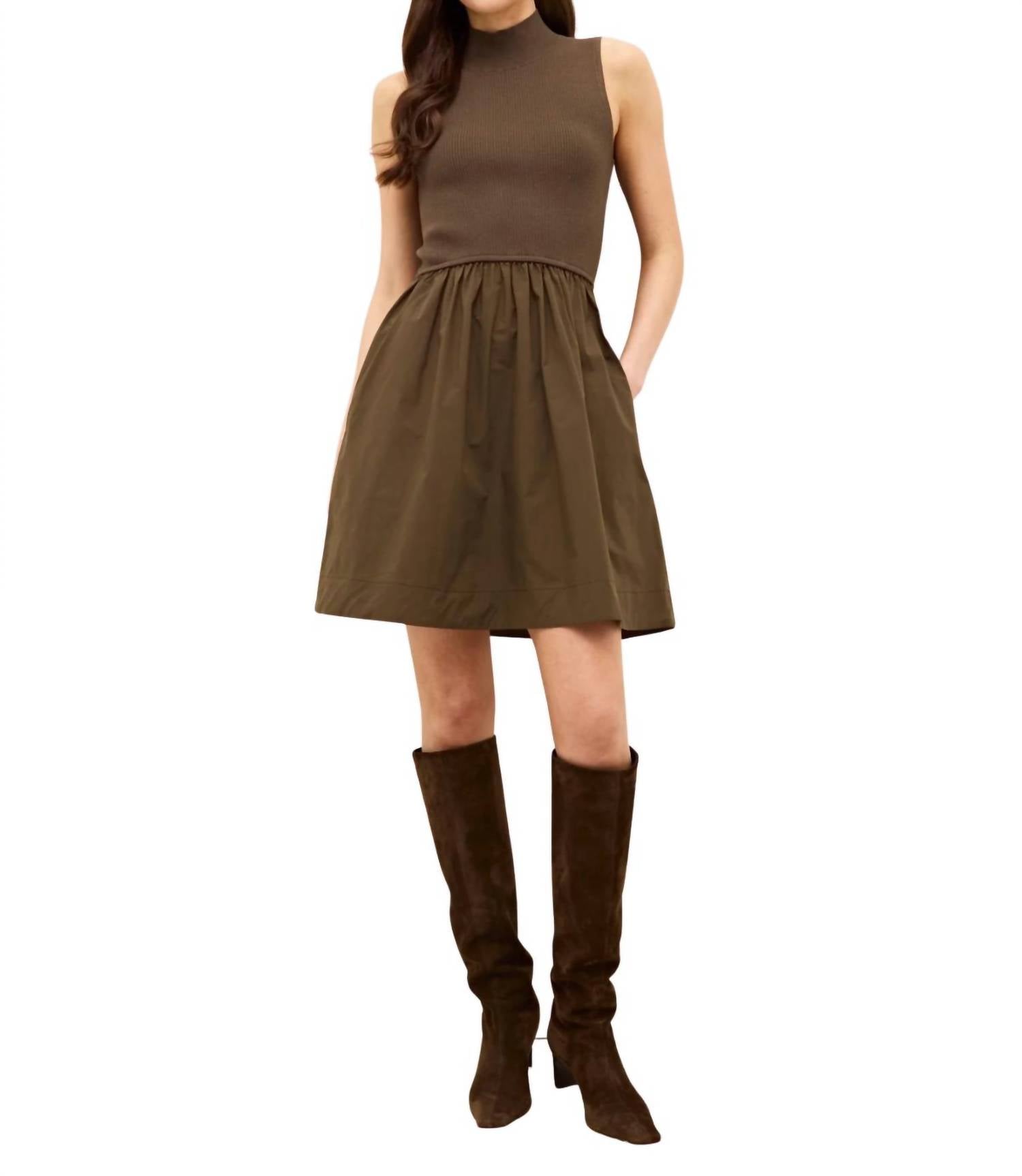 Marie Oliver Reynolds Dress in carob 2 - women's dress