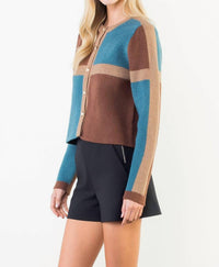 Thml - Colorblock Long Sleeve Cardigan