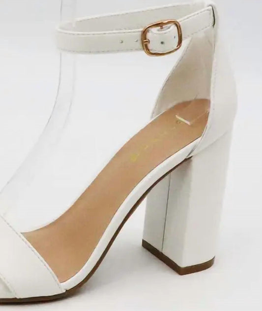 Bamboo - Women's Chunky Heel One Band Ankle Strap Sandals