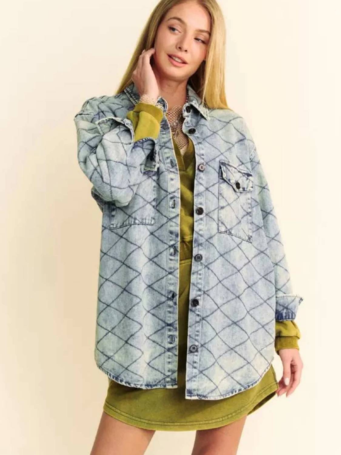 Davi & Dani - Quilted Shirt Jacket