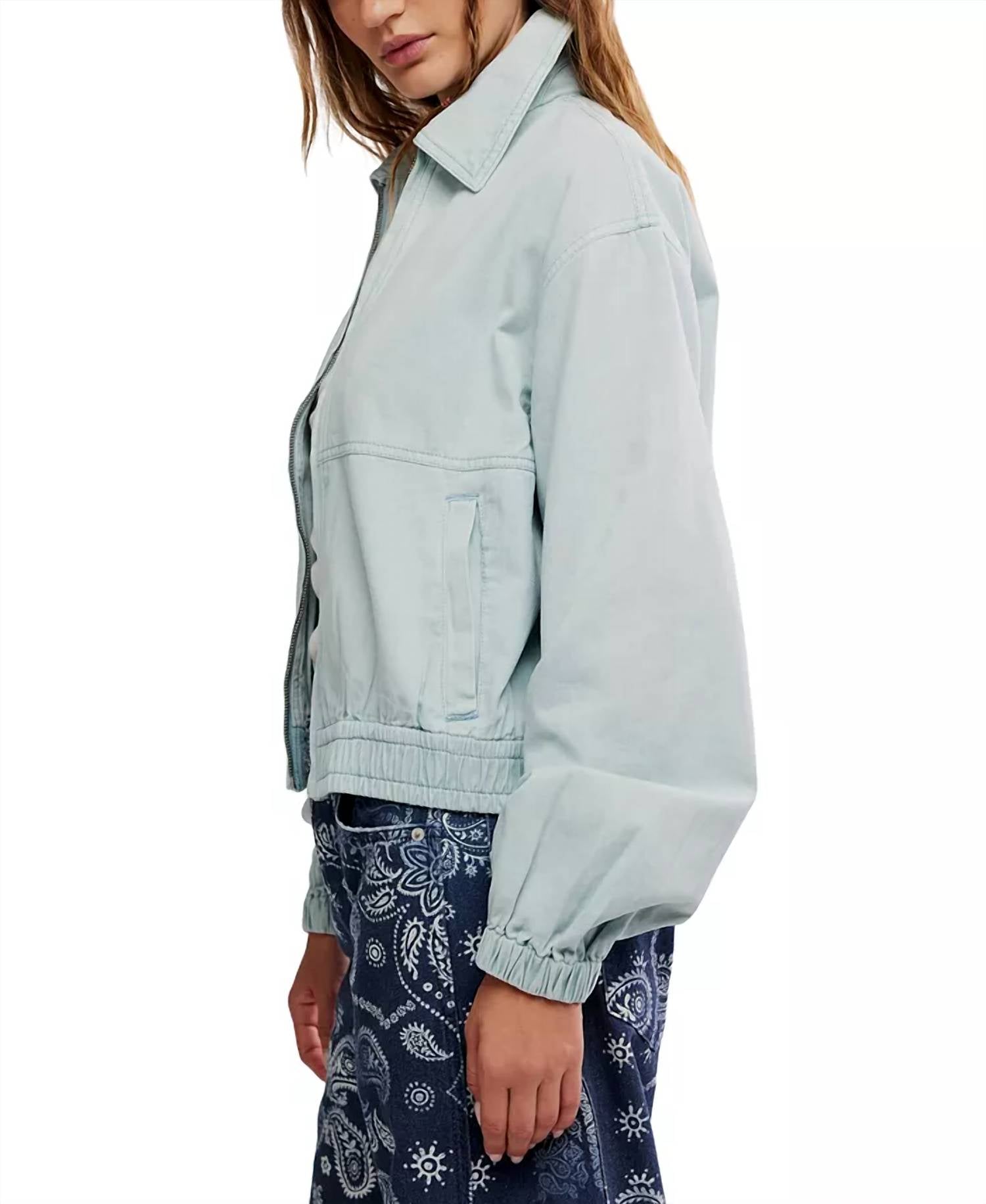 Free People - Birdie Denim Collared Neck Jacket