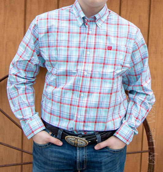 Cinch - Long Sleeve Plaid Button Down