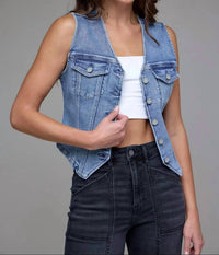Hidden - Rory Denim Button Down Vest