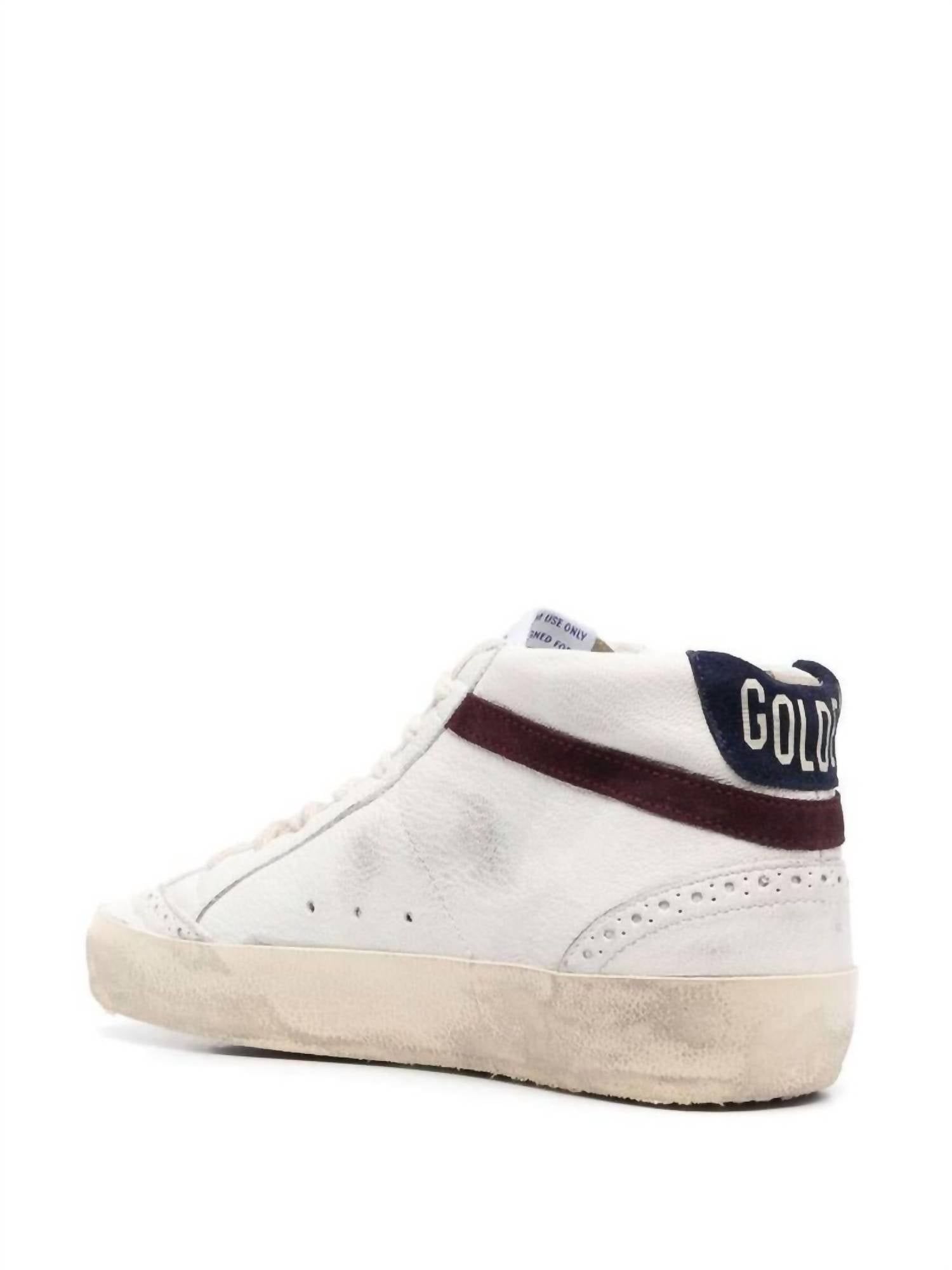 Golden Goose - Women's Mid Star Nappa Upper Toe And Spur Glitter Star Suede Wave And Heel Sneakers