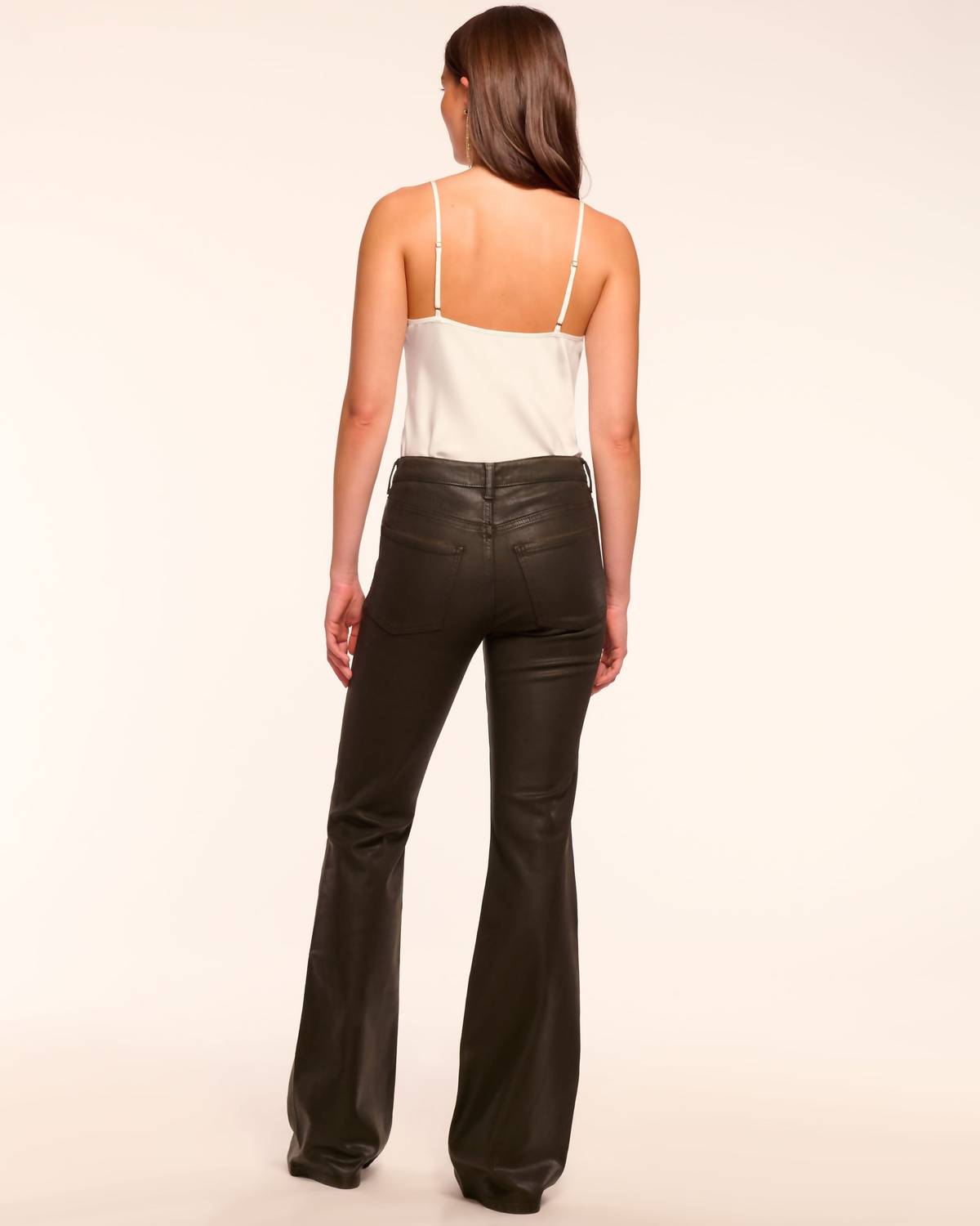 Ramy Brook - Helena Coated High-rise Flare Jean