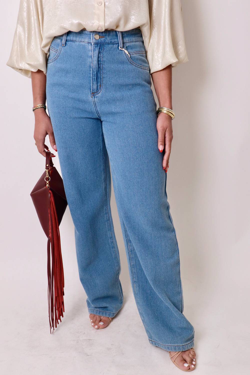 Frnch - High Waist Denim Pants