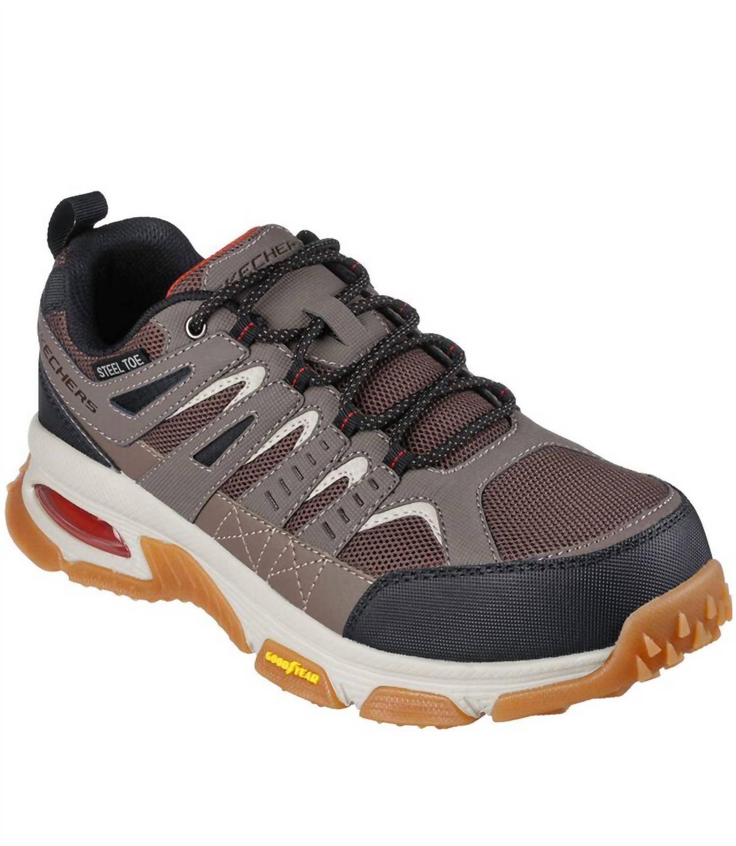 Skechers Men's Skech Air Envoy St Shoes in taupe black - men's sneaker - detail view