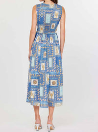 Current Air - Coastal Tile Printed Dress