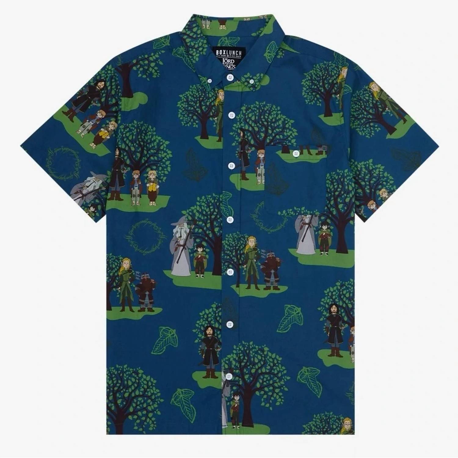 Boxlunch - Men's Lord Of The Rings Character Portraits Button Up Shirt