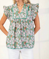 Gigio - Kelly Top With Piping Trim Details