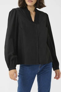 Kaffe - Kamaia V-neck Pleats Long Sleeve Shirt