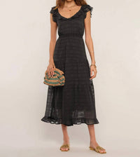 heartloom Vesna Midi Dress in black - women's dress