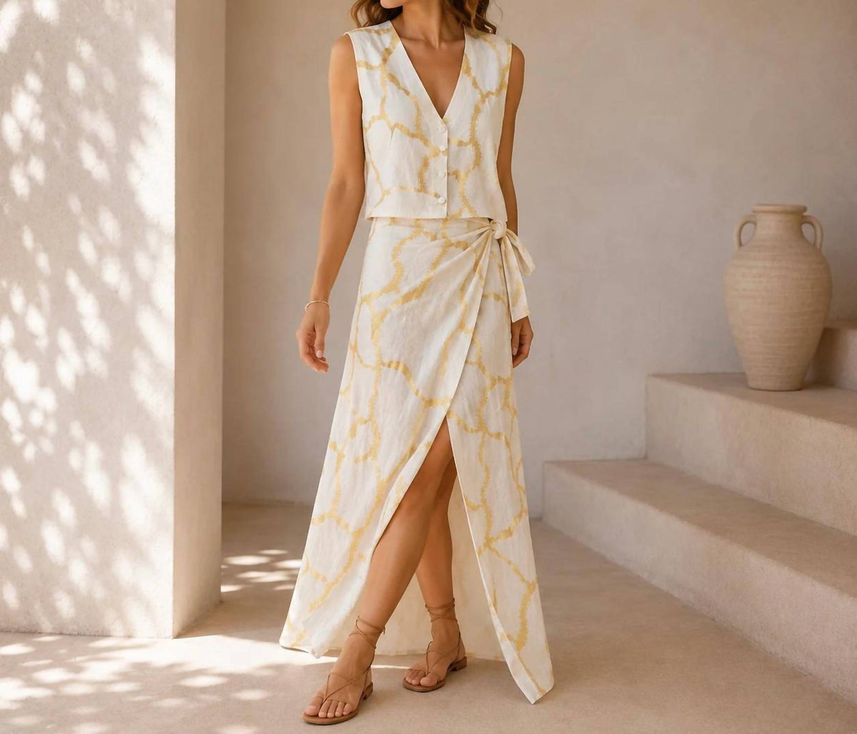 Mystery Resort - Virelle Top And Maxi Skirt Set