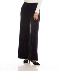 Karen Kane Crushed Velvet Wide Leg Pants in black - women's pants - view 7