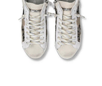 PHILIPPE MODEL Women's Prsx High-top Sneaker in metal jacquard blanc platinum - women's sneaker - alternate view