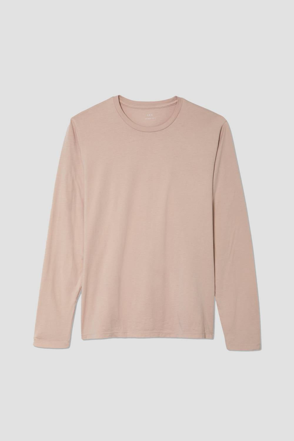 SAVE KHAKI UNITED Men's Long Sleeve Supima Jersey Crew Tee in tea - men's long sleeve top