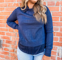 Current Air - Illusion Crisp Collared Sweatshirt