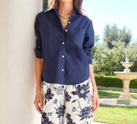 Karen Kane - Ruched Sleeve Button-Up Shirt