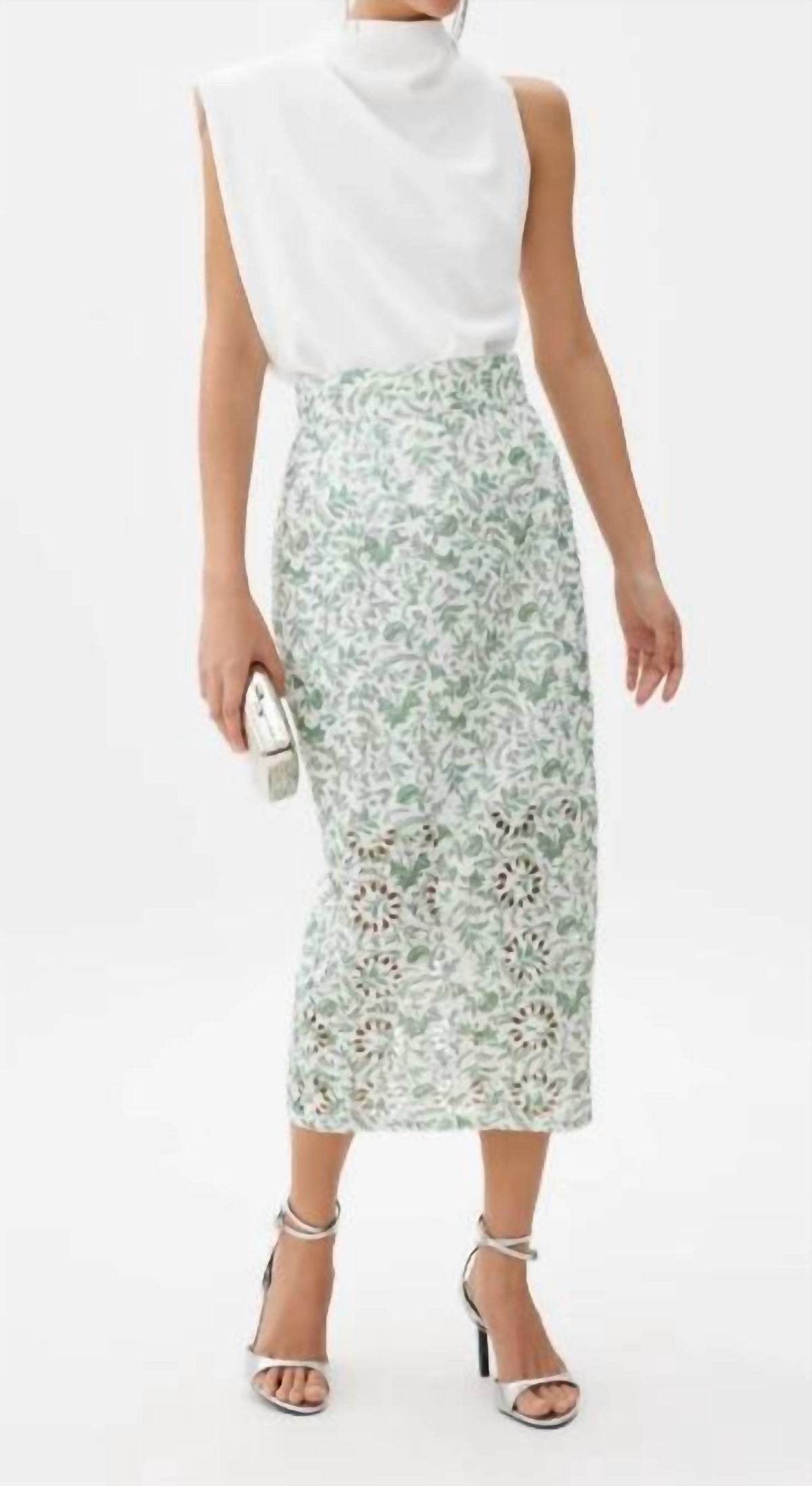 Love, Bonito - Eyelet Midi Skirt