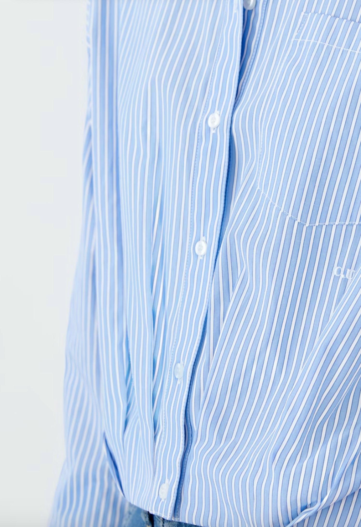Oui - Striped Elasticated Hem Blouse