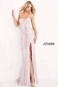 Jovani - Floral Sequin Dress