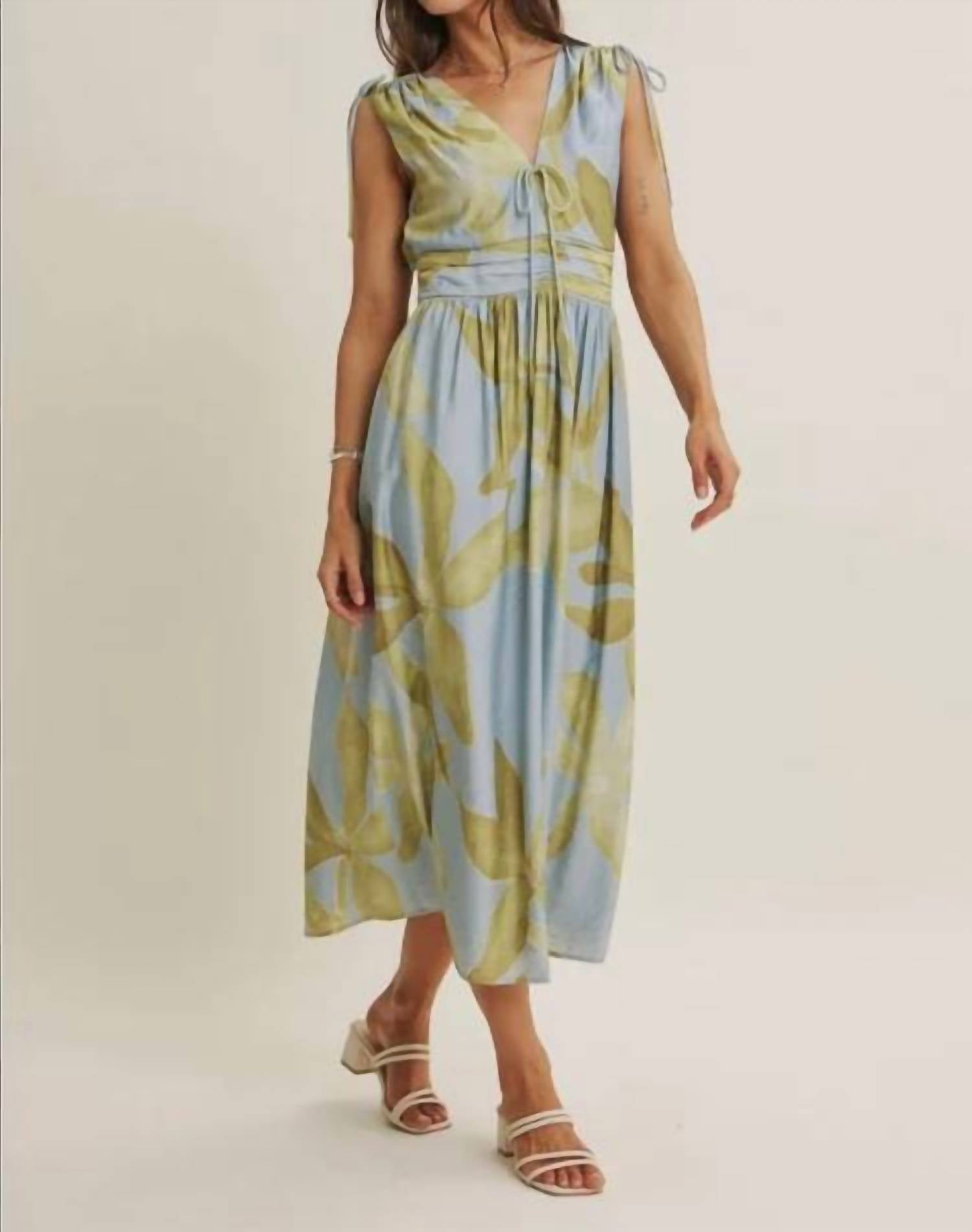 In February - Willow Shoulder Cutout Floral Midi Dress