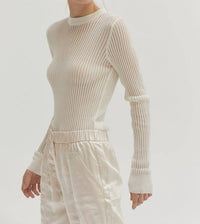 Crescent - Tina Long Sleeve Slim Fit Knit Top