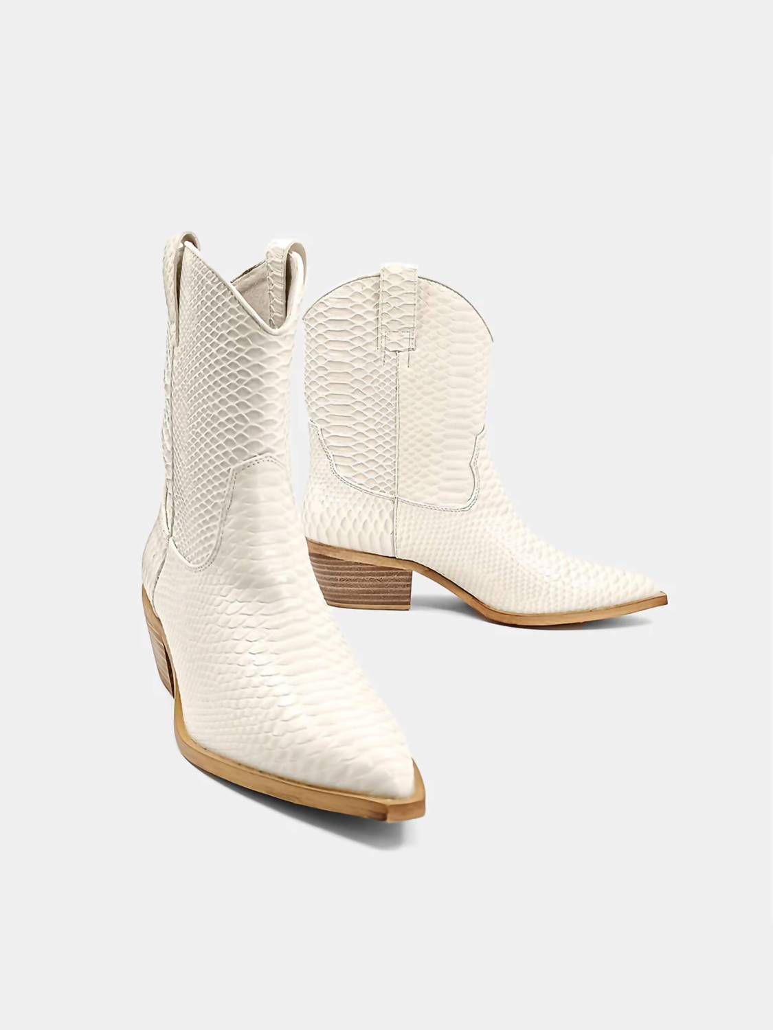 Shu Shop - Women's Zouzou Faux Snakeskin Leather Booties